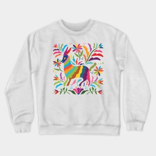 Mexican Otomí Goat by Akbaly Crewneck Sweatshirt